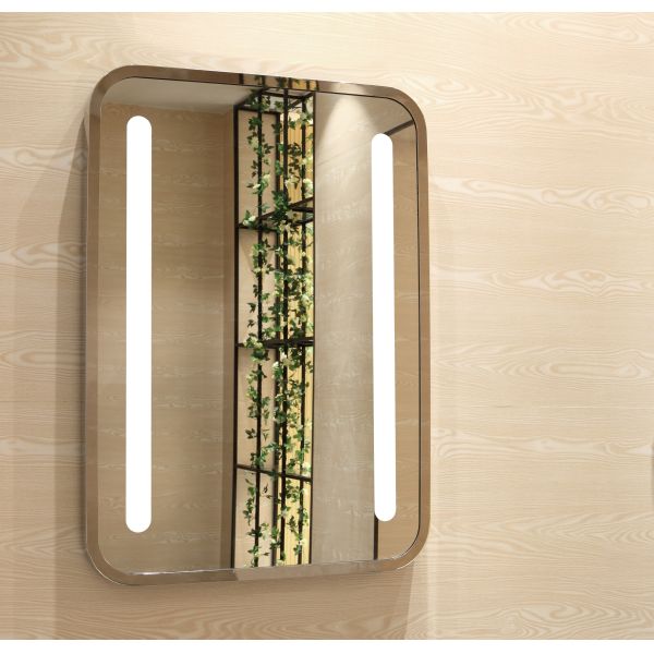 Buy cheap Framed Vanity Mirror With Lights R Angle Vanity Touch Screen Mirror for Decoration and Makeup from wholesalers