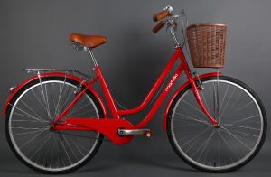 Buy cheap Cheap steel colorful 26 OL city bicicle for lady  with Shimano 7 speed with pvc basket product