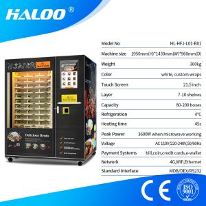 customized nutritional meal vending machine automatic fast food microwave