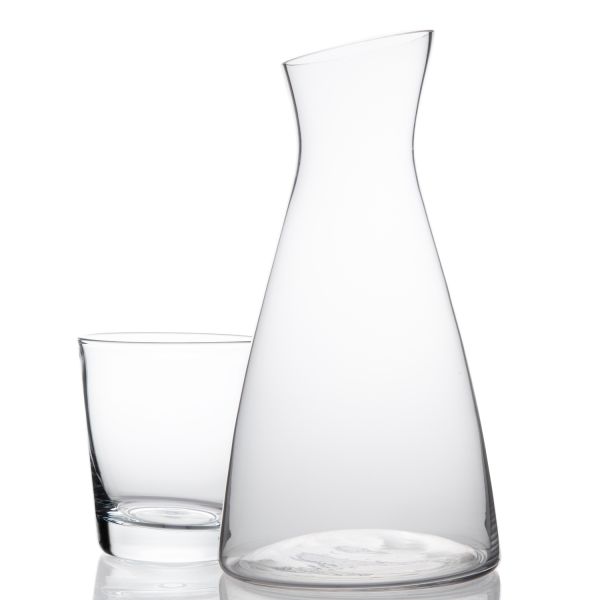 China Made Crystal 1L water drinking bottle glass water carafe for tableware