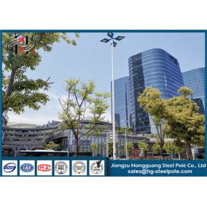 China RAL Painted Conical High Mast Light Pole , Steel Electric Pole H25m Q235 on sale