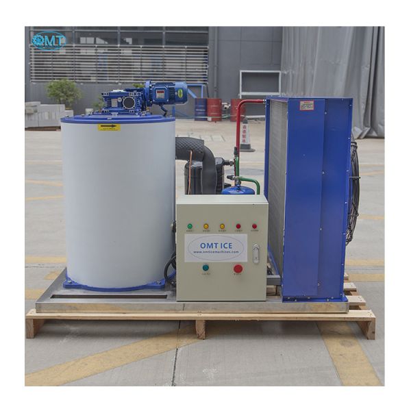Precise Control Seawater Flake Ice Machine Fish 440V Industrial Flake Ice