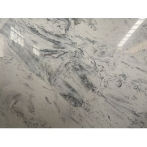 Buy cheap NSF Calacatta Quartz Stone Slab With White Background Scratch Resistant from wholesalers