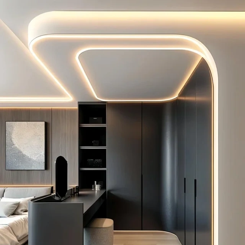 90 Degrees 2.5m 3m IP65 Triangle Frosted LED Channel for corner led aluminum