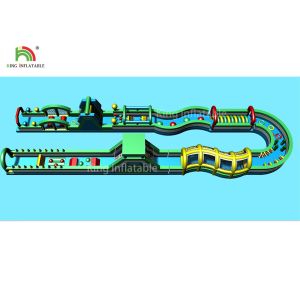 80 * 3 M PVC Tarpaulin Inflatable Sports Games Giant Obstacle Course