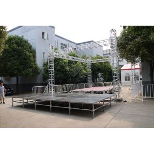 Rotating Round Aluminium Lighting Truss Lifting Stage For Performance