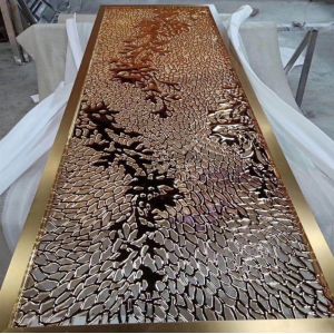 Buy cheap Customize gold metal room dividers screens laser cutting design from wholesalers