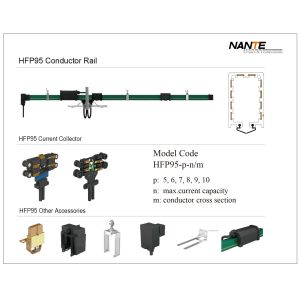 Buy cheap HFP95 5-10 Poles Conductor Rail System Current 50A To 100A Voltage 660V Standard Length 4M from wholesalers