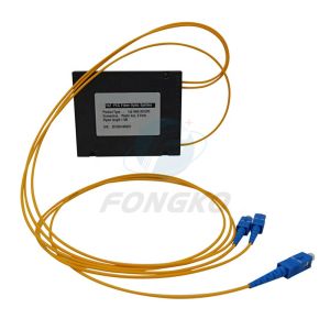 PLC Splitter With Connector 1 meter 1*2 Abs Box Type PLC optic fiber Splitter