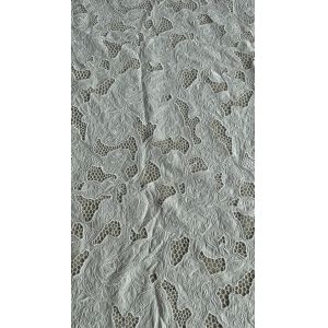 Buy cheap White Hollow-up Embroidered Lace Fabric Laser Tech For Wedding Dress from wholesalers
