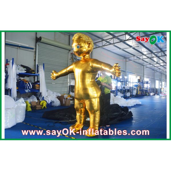 Quality Golden Man Cloth Inflatable Cartoon Characters For Birthday Parties for sale