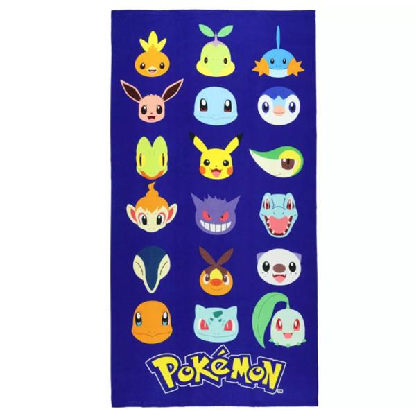 Officially Licensed Pokemon Beach Towel with Vibrant Multicolor Design and Large