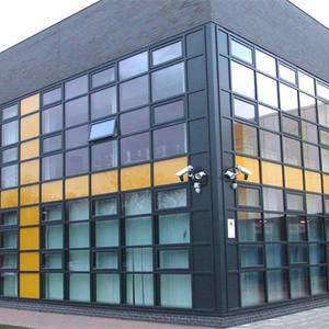 Quality Anodized Aluminium Tempered Residential Glass Walls PVDF Surface for sale