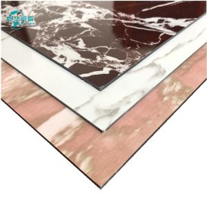 Glossy Marble Grain Aluminum Composite Panel For Different Applications