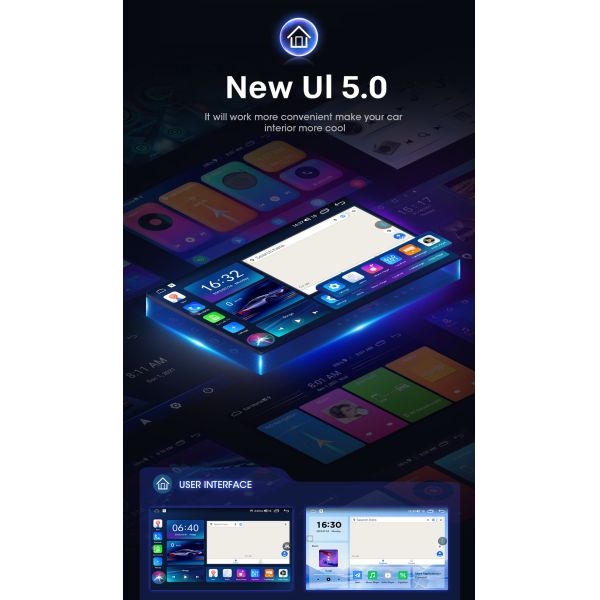 Universal Year 13" 2 Din Car Radio 1920*1200P QLED Built-in CarPlay Multimedia Stereo