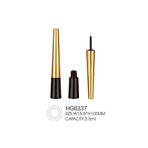 Buy cheap Luxury Plastic 3.5ml Mini Liquid Eyeliner Container Glod Brush Cap from wholesalers