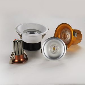 Cambered Surface Recessed LED Downlight With Pure Gold Thread Welding Solid