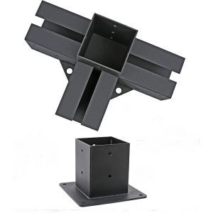 Buy cheap Stainless Steel Pergola Bracket with High Carbon Steel and 4-Way Right Angle Corner from wholesalers