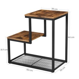 Buy cheap 2-step Side Table for Sale, Unique Industrial End Table, 3-tier Side Table, ULET60BX from wholesalers