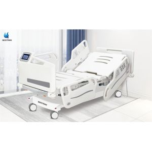 China Motorised Electric ICU Bed With Weighing Function Side Rail Control Intensive Care Unit on sale