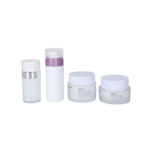 China Acrylic Round Skincare Set Lotion Bottle 50g Cream Jar Packaging on sale