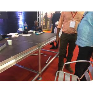 Buy cheap Red Folding Aluminium Portable Stage Platform With Wheels / Fireproof Carpet from wholesalers