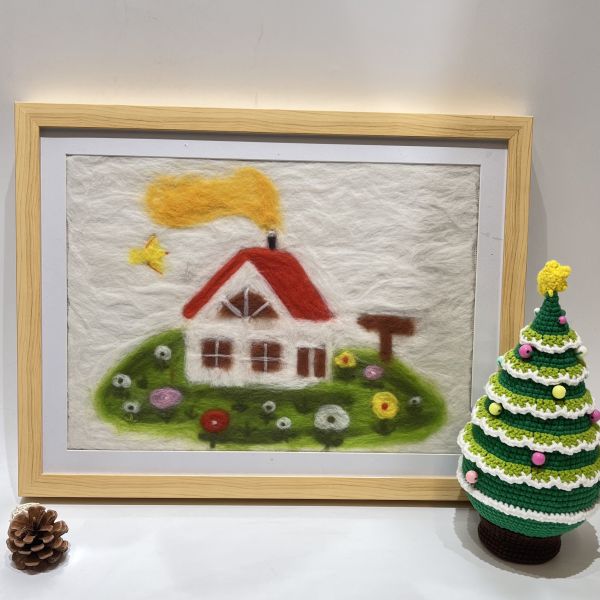 Seven Craft House Wool Thread Decoration Painting Punch Needle DIY Knit Kit For Beginners