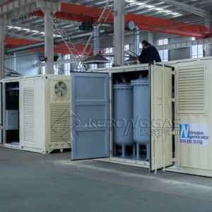 220V 50Hz High Efficiency Nitrogen Gas Plant With ISO Container