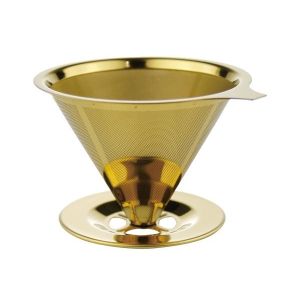 Buy cheap Clever Paperless Coffee Dripper Gold Color Stainless Steel Coffee Filter from wholesalers