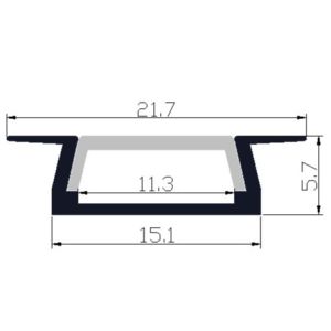 Buy cheap Anodized Recessed LED Strip Lighting Channel 6063 Aluminium Alloy Extrusion from wholesalers