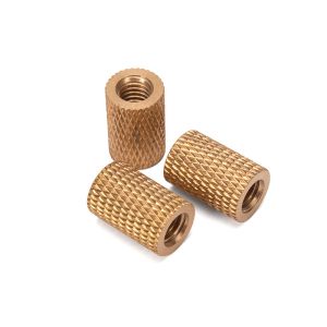 Buy cheap Metric Measurement Stainless Steel Reticulated Pattern Molded Cylindrical Slotted Injection Brass Insert Nut for Toy from wholesalers