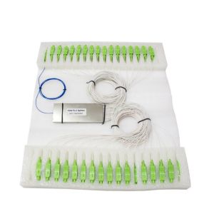 Buy cheap Mini Steel Tube SC / APC Connector PLC Fiber Optic Splitter 1x64 Blockless Type from wholesalers