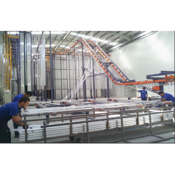 Buy cheap Customized Space and Capacity Voltage Vertical Powder Coating Line for Aluminum Profiles from wholesalers