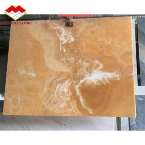 Buy cheap Surface Finishing Polished Design Backlit Orange Jade Stone for Basin and Dining Table from wholesalers