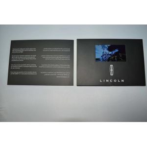Rechargeable Flip Book Video brochure / booklet , lcd invitation card with usb