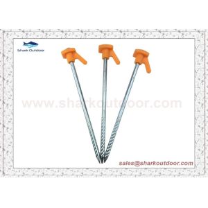 Buy cheap Screw Threaded  Galvanized Steel Peg with Plastic Head 8 inches from wholesalers