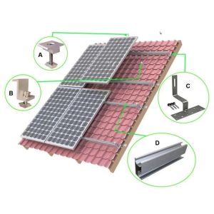 Design Solar Tile Roof Hook with 25-30 Years Service Life and ISO9001/CE