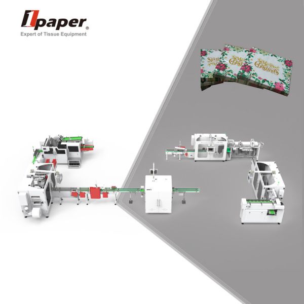 Buy cheap Tissue Paper Cutting and Packing Machine for Fully Automatic Facial Tissue Wrapping Line from wholesalers