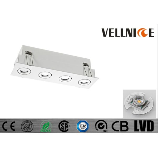 Multi-Head 4W Square LED Downlight Long Shape Aluminum Built-in Driver