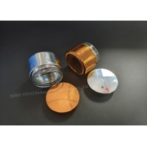Buy cheap Glass Electroplating Cosmetic Cream Jar Round Shape Fast Turnaround from wholesalers