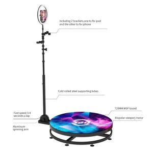 Ring Light LED 360 Photo Booth Slow Motion Rotating For Tiktok Live Stream
