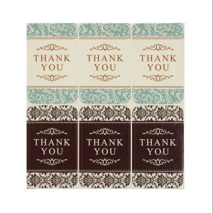 Korean version of the new square color retro thank-you gift seal sticker price