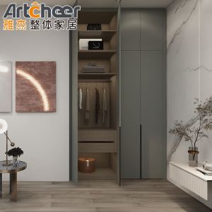 Wooden Modern Open Combination Wardrobe for Clothes in Walk-in Closet Bedroom