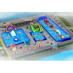 Buy cheap Summer Entertainment Inflatable Water Slide Park with High Frequency Welding from wholesalers