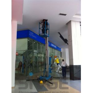 Buy cheap 10m Single Mast Blue Hydraulic Lift Ladder 120kg Load For Office Buildings from wholesalers