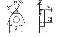Carbide Indexable WNMM Pcd Cnc Insert Tooling For AL Alloy Metal Matrix