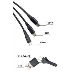 Buy cheap Multi-Interface Glowing USB Cable 6-in-1 1.2M Length for Customized OEM Support and Multiple Device Compatibility from wholesalers