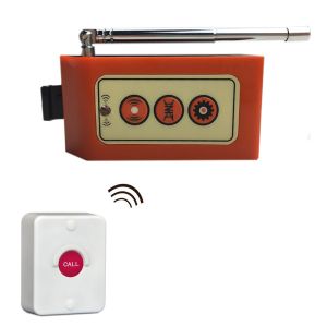 China factory security system light and sound warning signal receiver with long range call button on sale