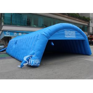Buy cheap Blue Long Inflatable Tunnel Tent With Double N Quadruple Stitching from wholesalers