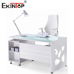 Buy cheap Student Study Tempered Office Glass Desk Thickened Hard Rounded Corners from wholesalers